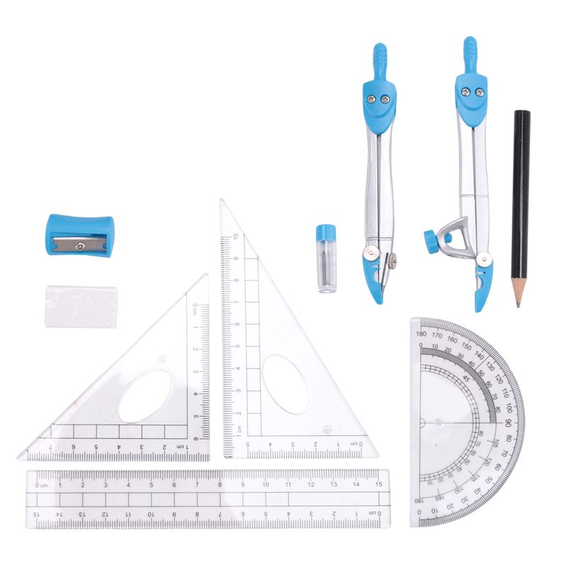 Math Geometry Set With Compass - Juego de compases de geometría de