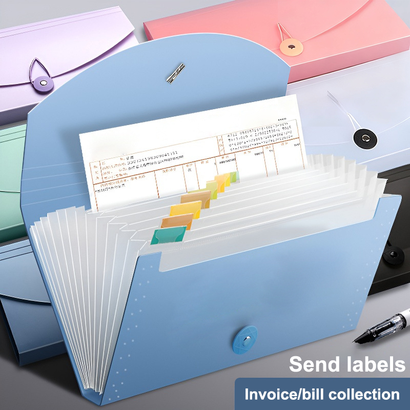 Expandable Accordion File Folder 13 Pockets - Carpeta de Archivos Expandible de 13