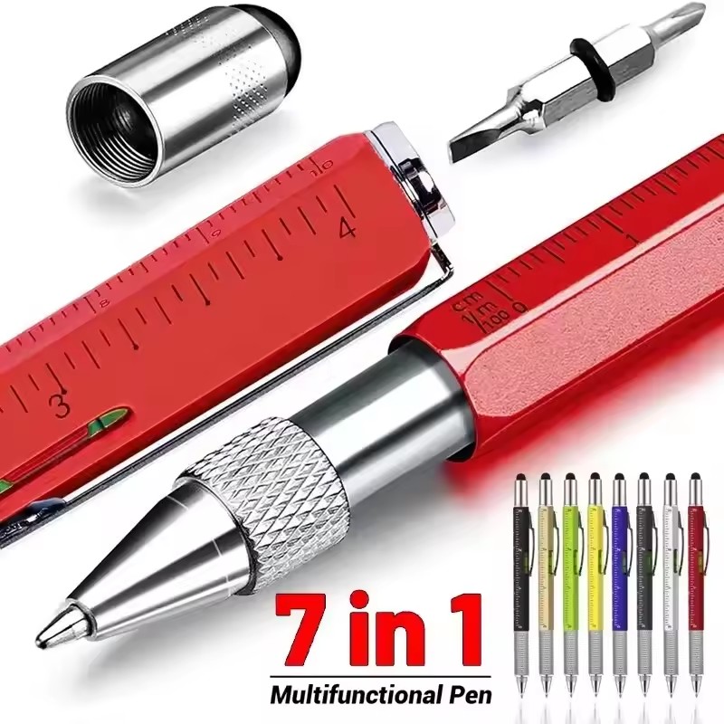 Writing Tools - Bolígrafo Multifuncional 7 en 1, Lápiz