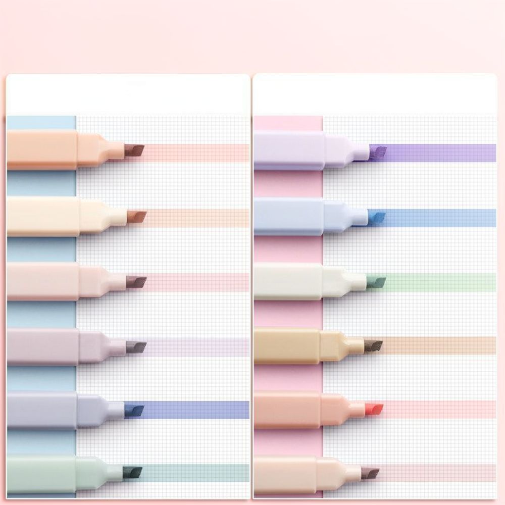 Pastel Highlighter Set Double Ended - Set de rotuladores de colores pastel