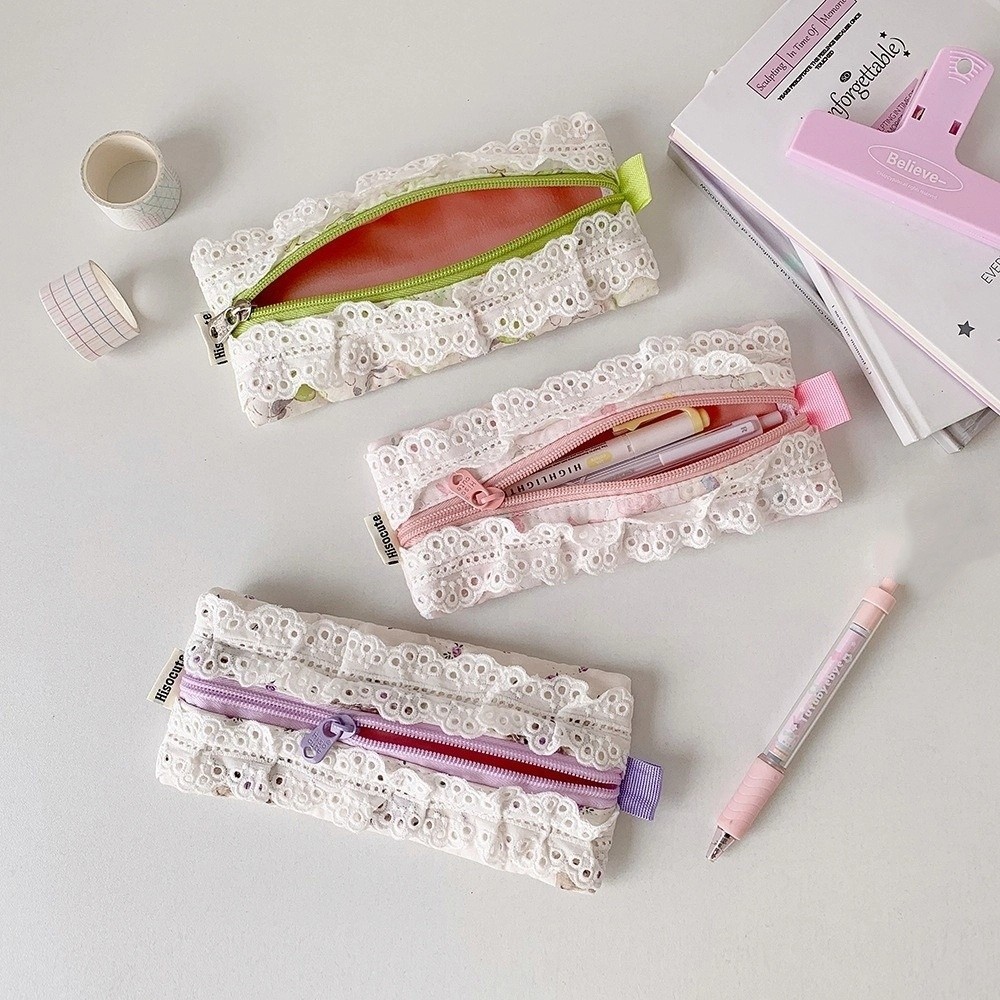 Estuche de Papelería con Lazo, - Aesthetic Large Pencil Case Pouch reseña y precio