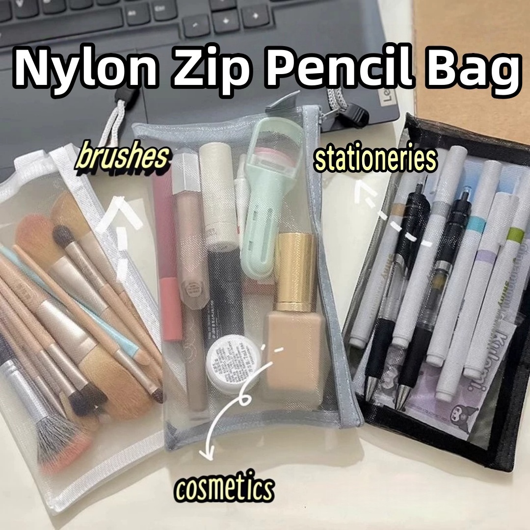 Bolsa de almacenamiento de láp - Clear Mesh Pencil Pouch For Exam reseña y precio