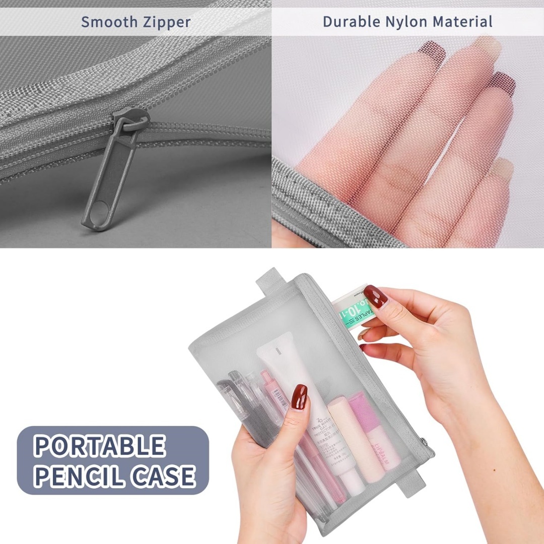 Bolsa de papelería de oficina  - Clear Mesh Pencil Pouch For Exam reseña y precio